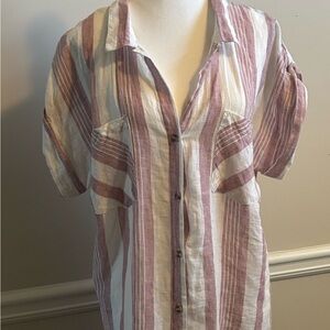 Thread Supply XL Striped Button-Up Shirt